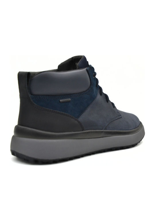 U Granito Leather Blue Men's Boots Waterproof