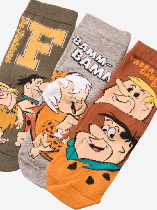 Disney Παιδικές Κάλτσες Flintstones Πολύχρωμο 3 Ζευγάρια