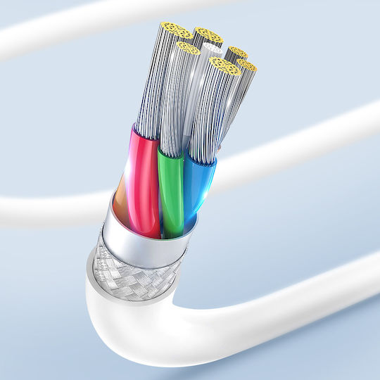 Micro Usb Cable Fast Charge Data Transfer Length 1m White