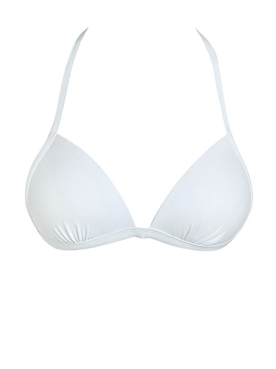 Padded Underwire Triangle Bikini Top Solids Blue