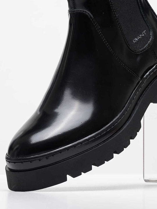 Gant Aligrey Leder Stiefeletten Damen Schwarz