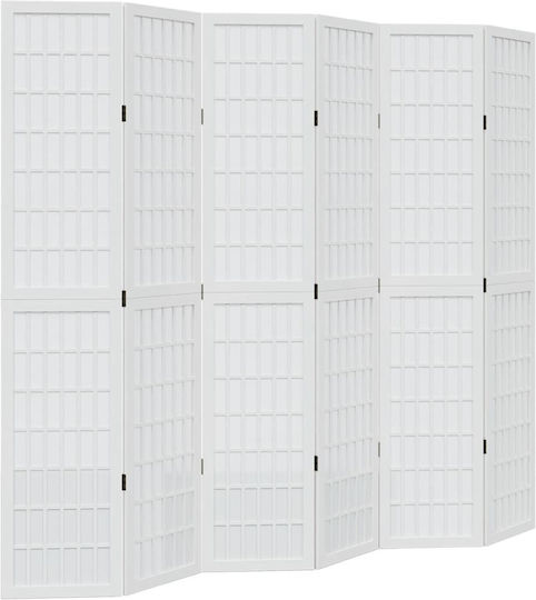 vidaXL Διακοσμητικό Παραβάν Ξύλινο με 6 Φύλλα 210x200cm