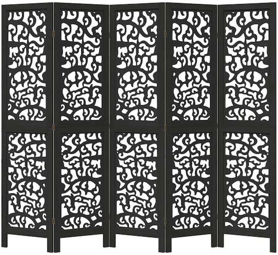 vidaXL Dekorativer Raumteiler Hölzernes mit 5 Paneelen 175x160cm