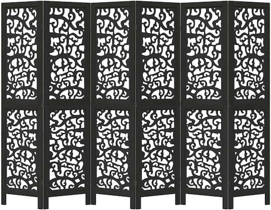 vidaXL Decorative Room Divider Wooden with 6 Panels 210x160cm