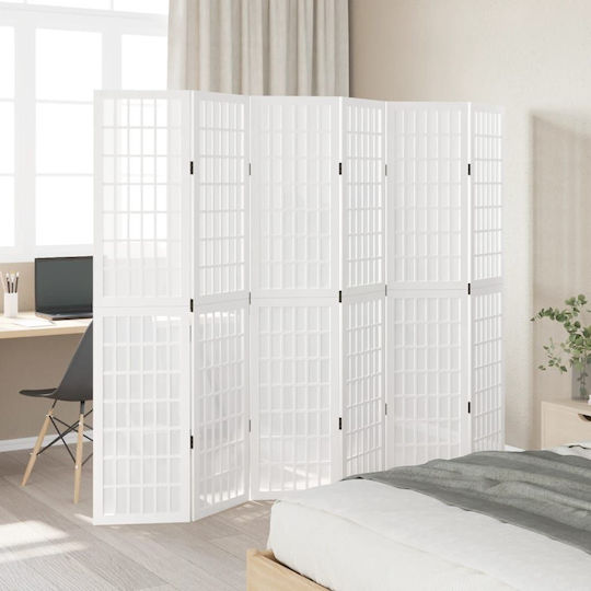 vidaXL Dekorativer Raumteiler Hölzernes mit 6 Paneelen 210x180cm