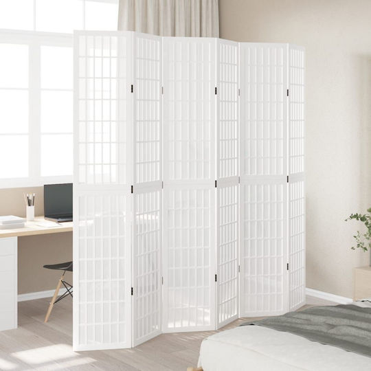 vidaXL Декоративен Параван Дървени с 6 Панела 210x220см