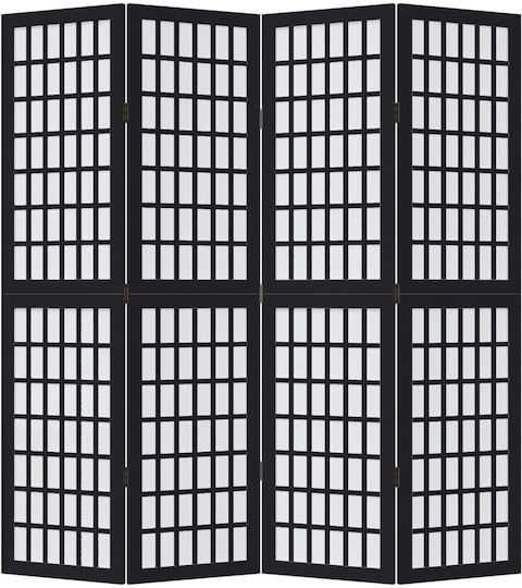 vidaXL Διακοσμητικό Παραβάν Ξύλινο με 4 Φύλλα 140x160cm