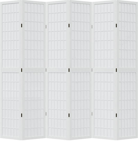 vidaXL Декоративен Параван Дървени с 6 Панела 210x220см
