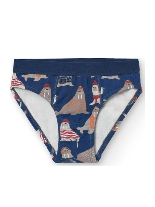 Boboli Σετ Παιδικά Βρακάκια Ocean Blue 3τμχ