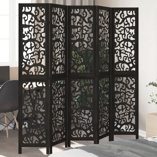vidaXL Dekorativer Raumteiler Hölzernes mit 5 Paneelen 175x200cm