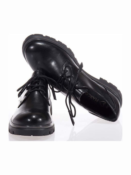Women's Synthetic Leather Oxford Shoes Black