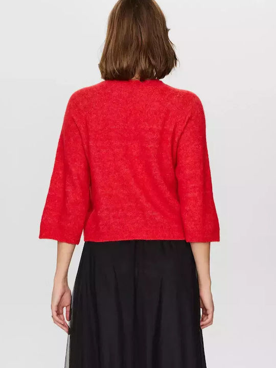 Numph Damen Pullover High Risk Red