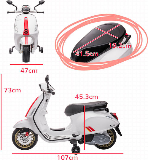 Παιδική Vespa Ηλεκτροκίνητη 12 Volt Λευκή
