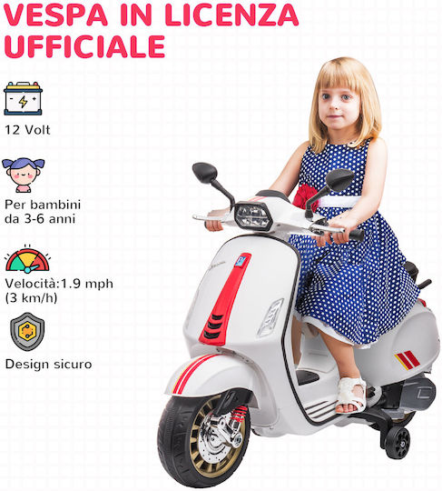 Παιδική Vespa Ηλεκτροκίνητη 12 Volt Λευκή