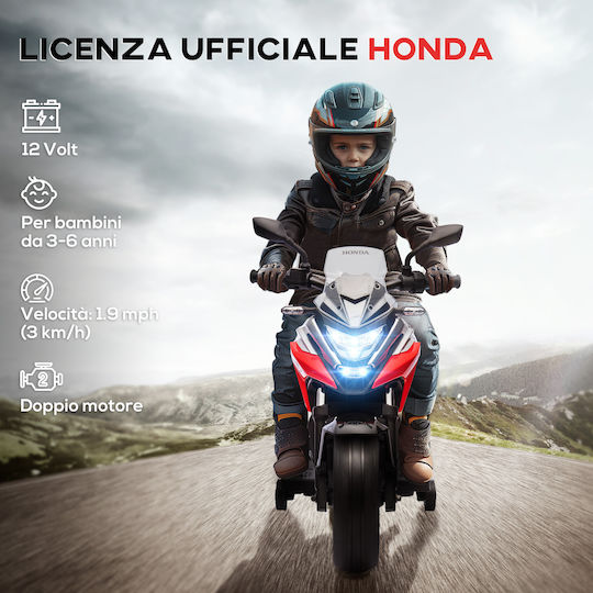 Παιδική Μηχανή Honda Ηλεκτροκίνητη 12 Volt Κόκκινη για 3+ ετών