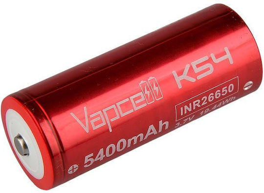 Vapcell K54 26650 Battery 5400mah 15a Raised Positive