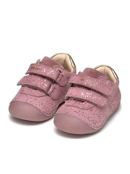 B Tutim Παιδικά Sneakers High Ανατομικά με Σκρατς Ροζ