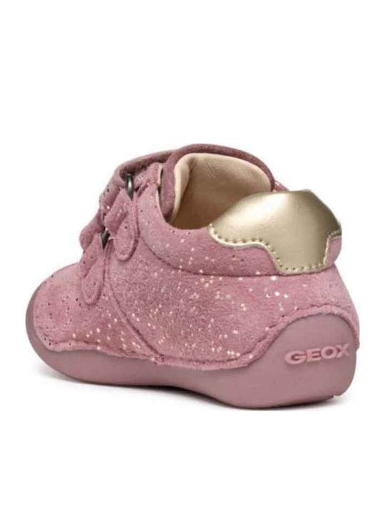 B Tutim Παιδικά Sneakers High Ανατομικά με Σκρατς Ροζ