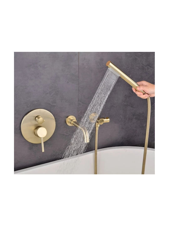 Set Bathroom Faucet Sink Faucet Blackswan Type M69 Matte Gold Finish Size 20 Cm