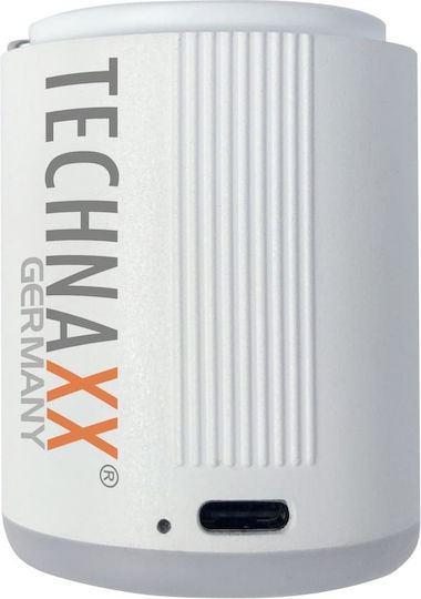 Pompa de aer electrică mini Technaxx Tx-261 13.5w portabilă 1360 mAh baterie lumină LED 5 duze încărcare USB-C albă