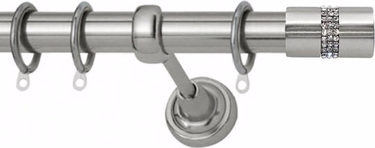 Bare pentru perdele Verona Triple Strass Dublu de către Rail cu Diametru de 25mm Lungime 160cm Culoare Nichel Satinat 29832745_20131