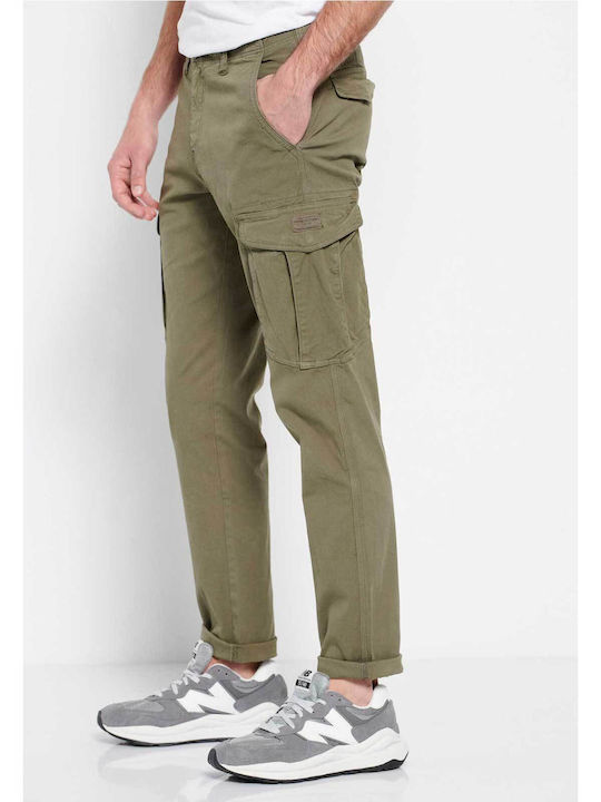 FBM007-03002 Trousers Cargo Elastic in Regular Fit Khaki