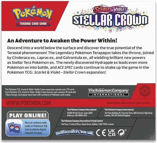 Pokemon Stellar Crown Booster Pack Scarlet & Violet Stellar Crown 36 Booster Display Box Sealed (EN)