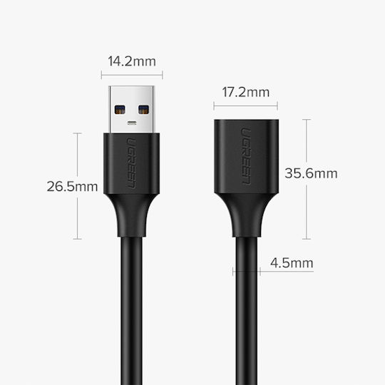 Usb 2.0 Extension Cable 480mb/s 3m Black