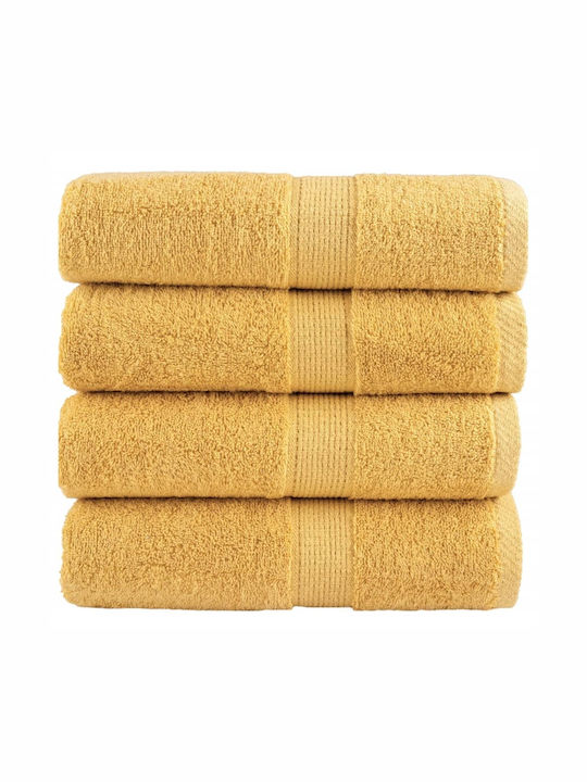 vidaXL vidaXL Badetücher 4-teiliger Handtuch-Set Gelbe Gewicht 600gr/m²