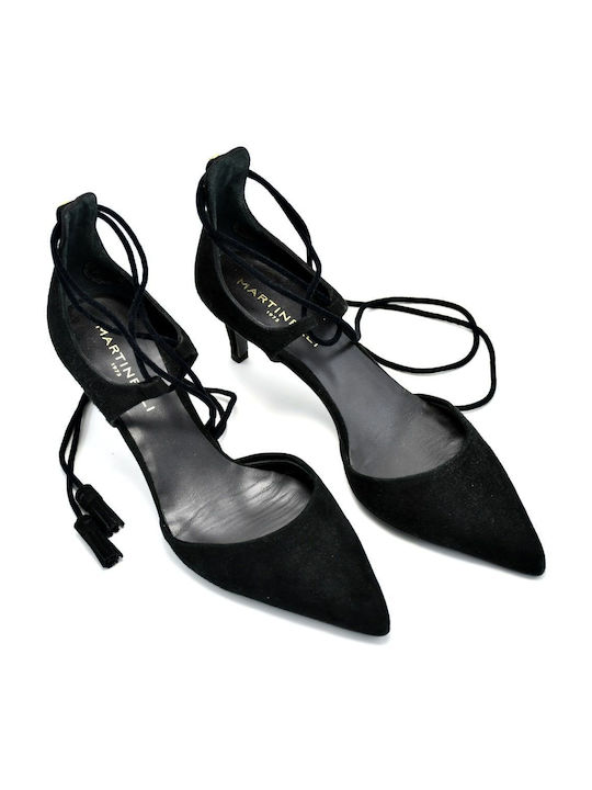 Martinelli Suede Black Heels