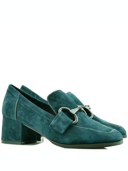 Bibi Lou Suede Green Heels