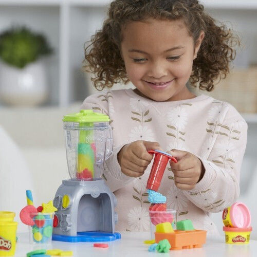 Hasbro Play-Doh Πλαστελίνη - Παιχνίδι Swirlin' Smoothies Blender για 3+ Ετών, 5τμχ