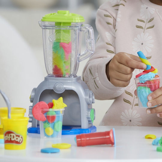 Hasbro Play-Doh Πλαστελίνη - Παιχνίδι Swirlin' Smoothies Blender για 3+ Ετών, 5τμχ
