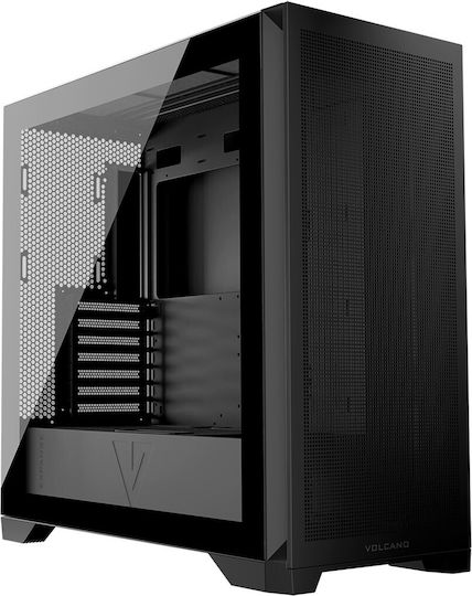 Modecom Volcano Expanse S Gaming Midi Tower Κουτί Υπολογιστή με Πλαϊνό Παράθυρο Μαύρο