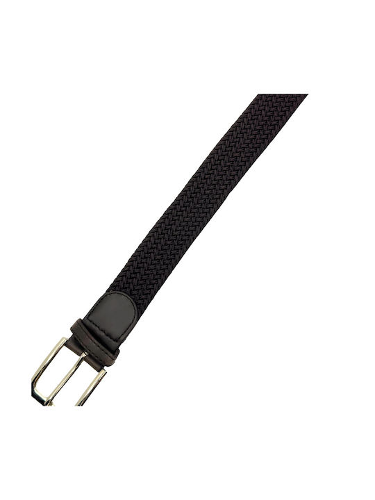 Senior Men's Knitted Fabric Wide Elastic Belt Black