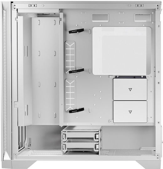 Volcano Expanse T Gaming Midi-Turm Computergehäuse mit Seitenfenster Weiß