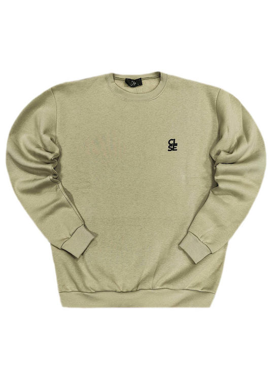 Close Society Herren Sweatshirt Ανοιχτό Χακί