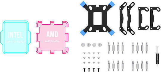 Gamdias AURA GL240 V2 Υδρόψυξη AIO CPU με 2 Ανεμιστήρες 120mm και ARGB Φωτισμό