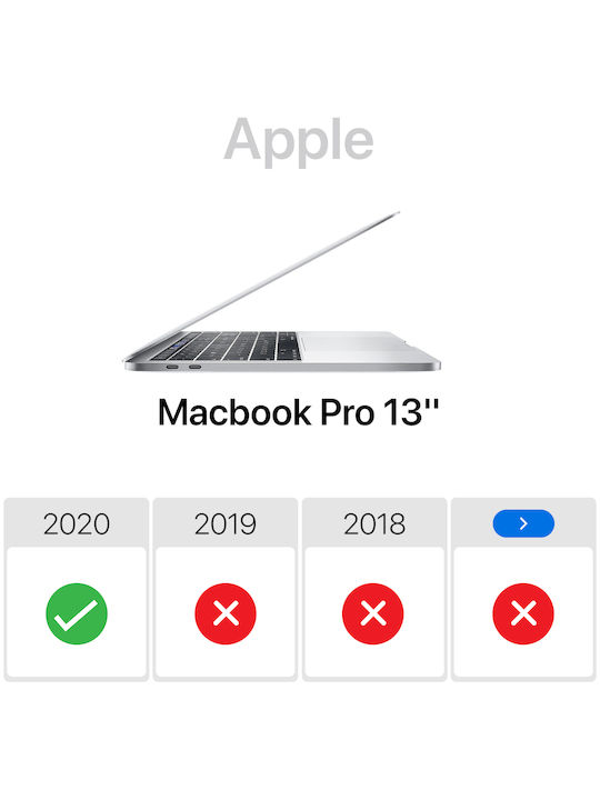 Rückabdeckung MacBook Pro 13'' 2020 Vollständiger Fester Schutz Grau
