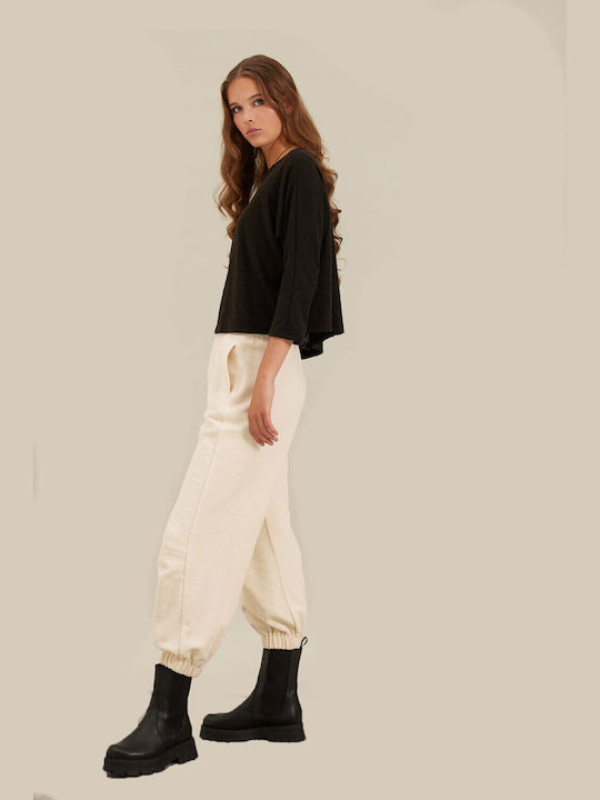 Namaste Damen-Sweatpants Jogger Cream