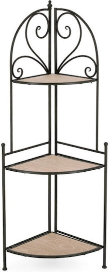Corner Bookcase Guenda Black 49x33x126cm Corner Bookcase Guenda Black 49x33x126cm