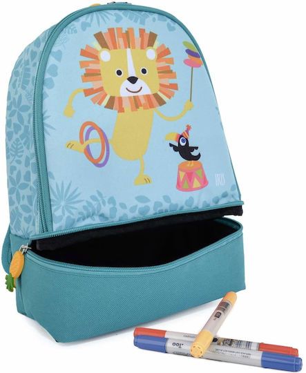 Insulated Lunch Bag 5L Kids Blue Funny Jungle Snack Rico