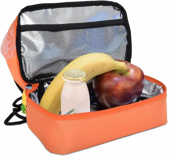 Insulated Lunch Bag with 5L Compartment for Kids Orange Funny Jungle Snack Rico