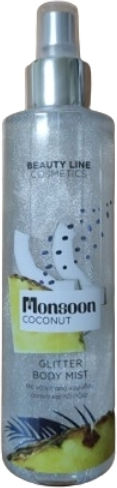 Beauty Line Glitter Monsoon Coconut Körpernebel 200ml
