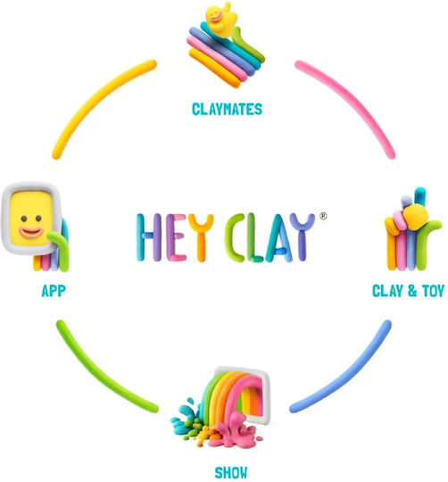 Hey Clay Animals Παιδικός Πηλός Πολύχρωμος