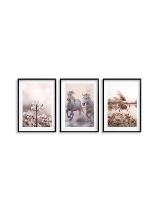Wall Posters Living Room Bedroom Posters Galloping Horses Nature 3x 30x40