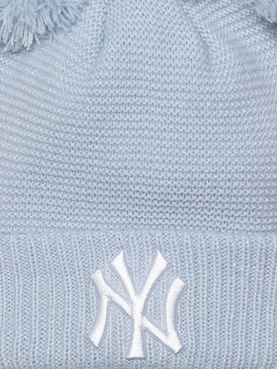 New York Yankees Beanie Γυναικείος Σκούφος Πλεκτός σε Γαλάζιο χρώμα