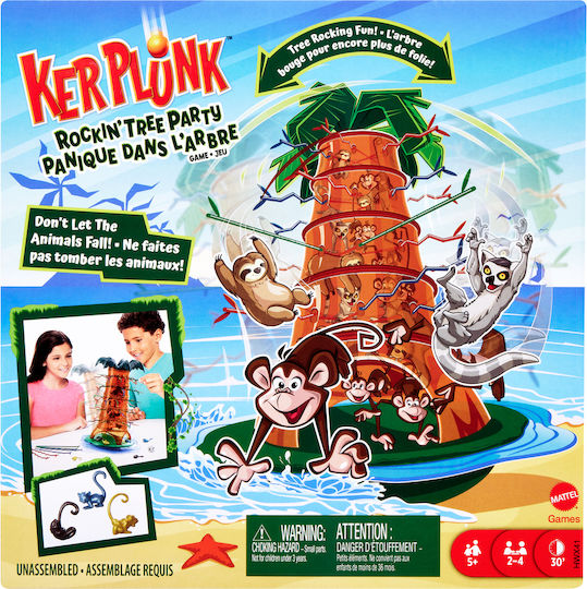 Настолна игра Monkeys Rockin' Tree Party за 2-4 играчи 5+ години (GER) Mattel