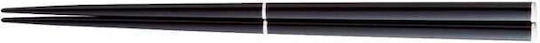 Chopsticks Handmade Wooden Black Lacquer Design 24 cm 2 pcs Kenro