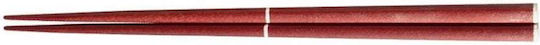 Chopsticks Χειροποίητα Ξύλινα Λάκα Κόκκινα Σχέδιο 22.5 Εκατ 2 Τμχ Classic